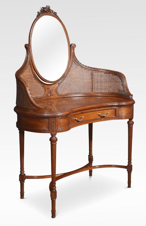 WALNUT KIDNEY SHAPED DRESSING TABLE - ADDITIONAL PHOTO 1