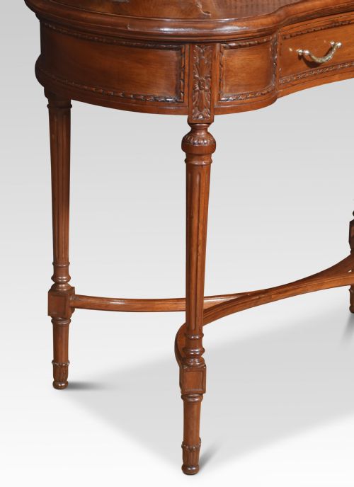 WALNUT KIDNEY SHAPED DRESSING TABLE - ADDITIONAL PHOTO 2