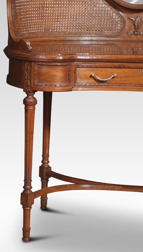 WALNUT KIDNEY SHAPED DRESSING TABLE - ADDITIONAL PHOTO 3
