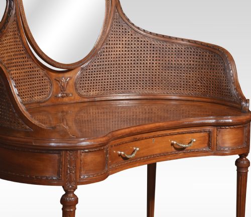 WALNUT KIDNEY SHAPED DRESSING TABLE - ADDITIONAL PHOTO 5