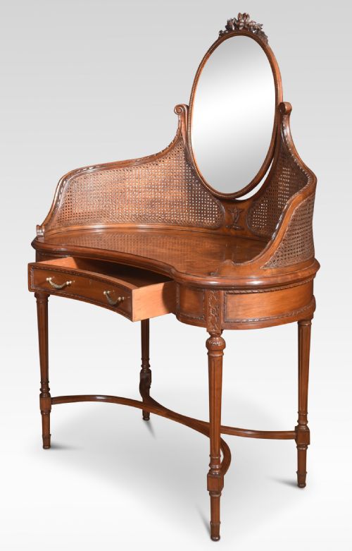WALNUT KIDNEY SHAPED DRESSING TABLE - ADDITIONAL PHOTO 10