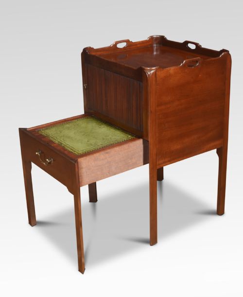 PAIR OF GEORGE III STYLE BEDSIDE CABINETS - ADDITIONAL PHOTO 3