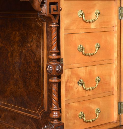 BURR WALNUT POPUP DAVENPORT - ADDITIONAL PHOTO 2