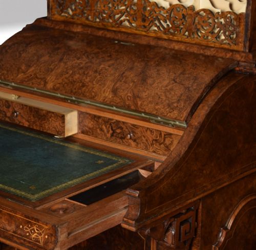 BURR WALNUT POPUP DAVENPORT - ADDITIONAL PHOTO 3