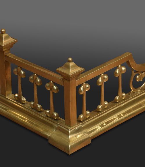 ART NOUVEAU BRASS FENDER - ADDITIONAL PHOTO 5