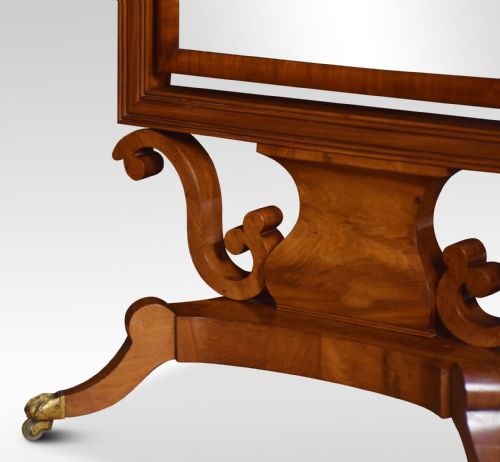 REGENCY MAHOGANY CHEVAL MIRROR - ADDITIONAL PHOTO 5