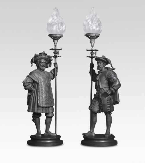 PAIR OF MEDIEVAL LAMPS - ADDITIONAL PHOTO 1
