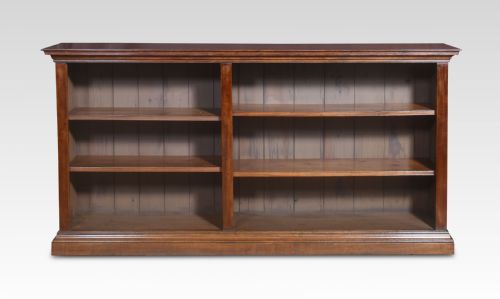 PAIR OF WALNUT DWARF OPEN BOOKCASES - ADDITIONAL PHOTO 8