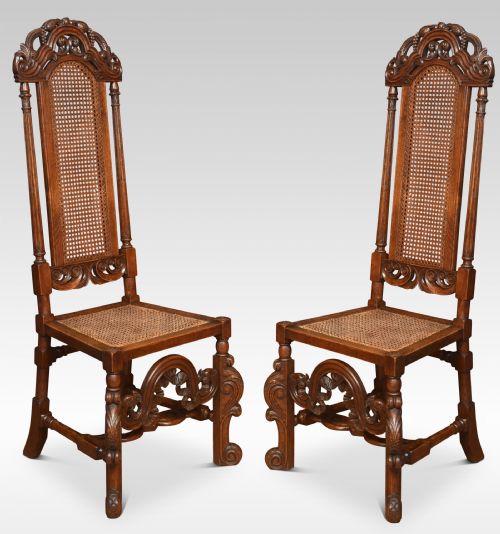 SET OF EIGHT OAK HIGH BACK CHAIRS - ADDITIONAL PHOTO 1