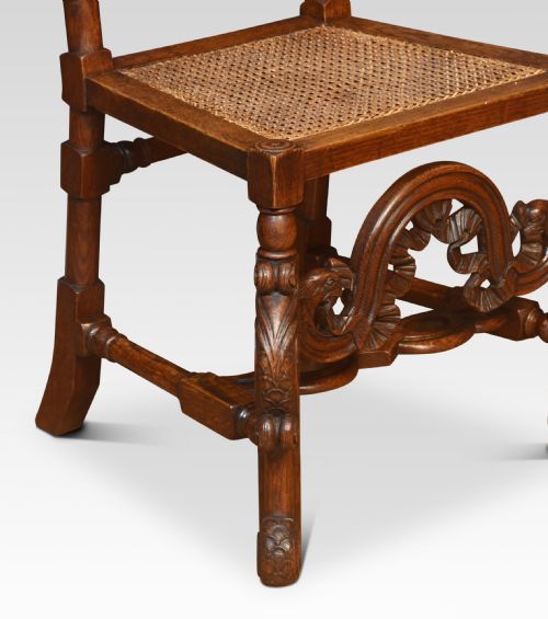 SET OF EIGHT OAK HIGH BACK CHAIRS - ADDITIONAL PHOTO 2