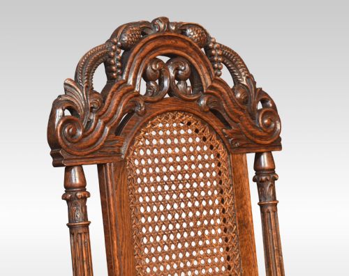 SET OF EIGHT OAK HIGH BACK CHAIRS - ADDITIONAL PHOTO 3