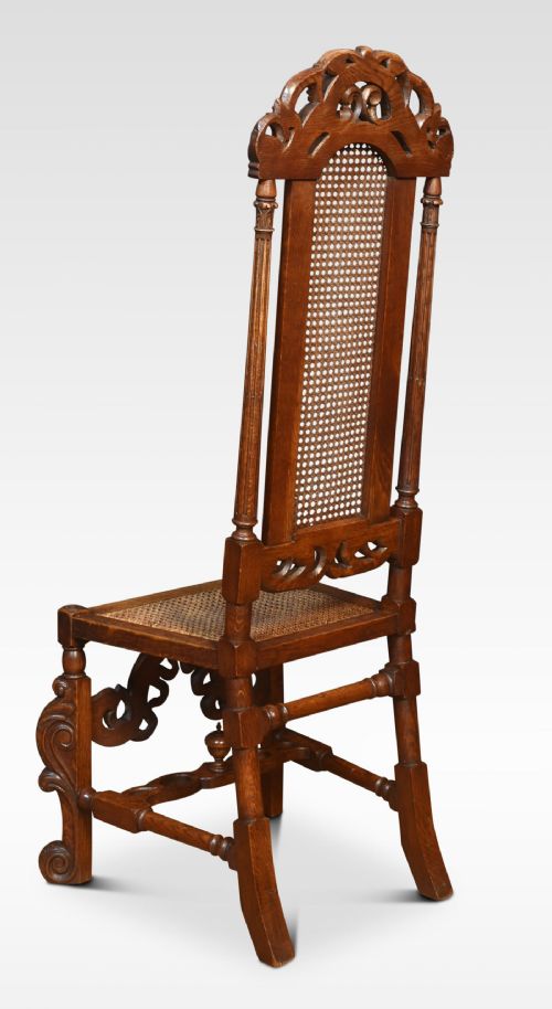 SET OF EIGHT OAK HIGH BACK CHAIRS - ADDITIONAL PHOTO 4