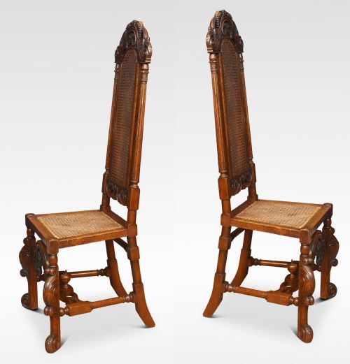 SET OF EIGHT OAK HIGH BACK CHAIRS - ADDITIONAL PHOTO 5