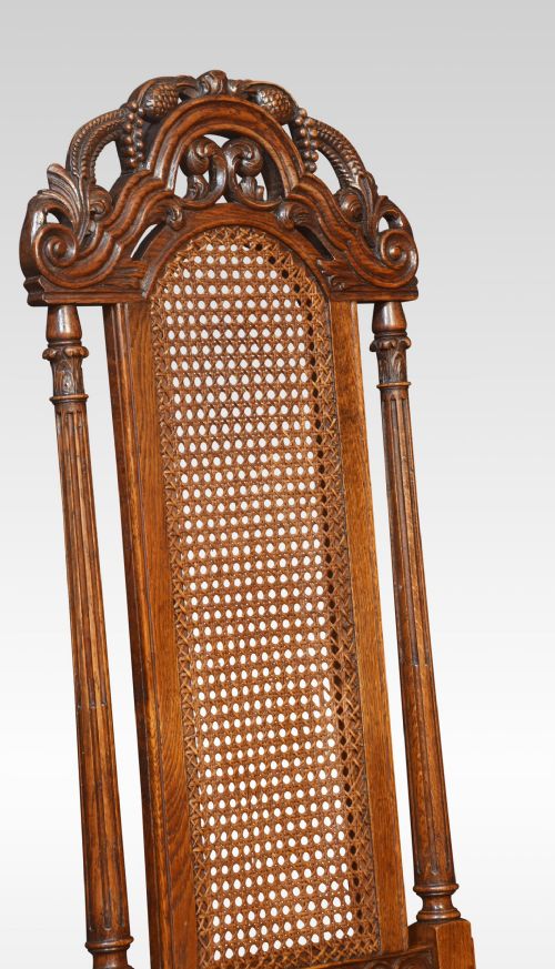 SET OF EIGHT OAK HIGH BACK CHAIRS - ADDITIONAL PHOTO 6