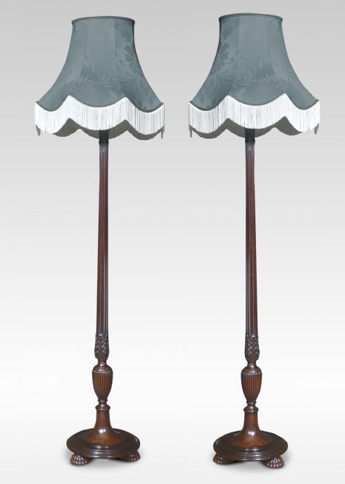 near pair of standard lamps - CATEGORY: ANTIQUE LIGHTING - DATED 1920