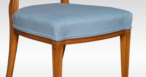 SET OF FOUR GEORGIAN REVIVAL SATINWOOD SIDE CHAIRS - ADDITIONAL PHOTO 2