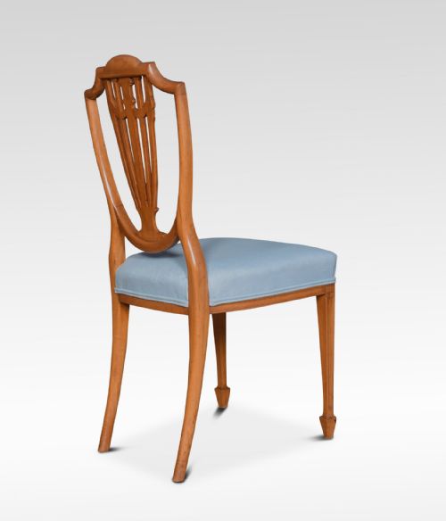 SET OF FOUR GEORGIAN REVIVAL SATINWOOD SIDE CHAIRS - ADDITIONAL PHOTO 5