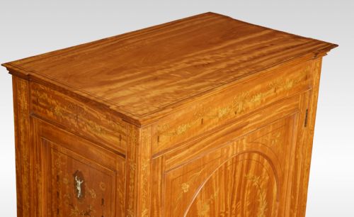 SATINWOOD SHERATON REVIVAL INLAID SIDE CABINET - ADDITIONAL PHOTO 7