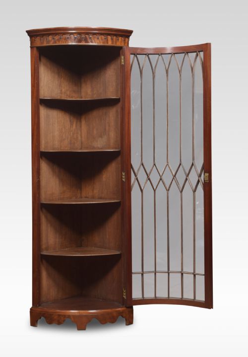 GEORGE III STYLE MAHOGANY CORNER CABINET - ADDITIONAL PHOTO 5
