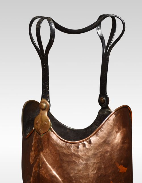 ARTS AND CRAFTS COPPER COAL BUCKET - ADDITIONAL PHOTO 3