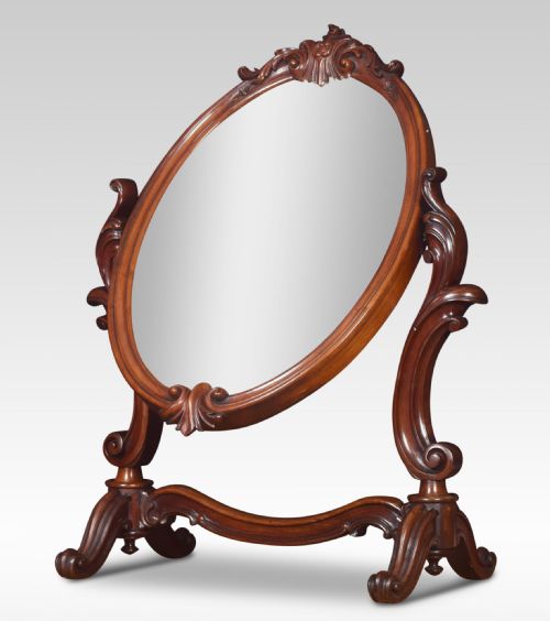 mahogany dressing table mirror - CATEGORY: ANTIQUE MIRRORS - DATED 19TH CENTURY