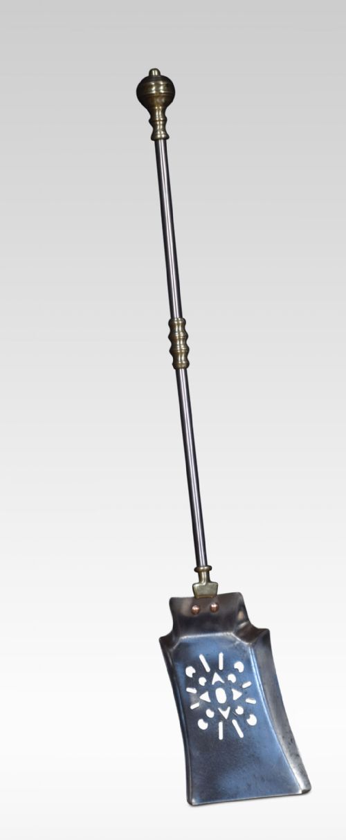 POLISHED STEEL AND BRASS TRIPLE COMPANION FIRE TOOL SET - ADDITIONAL PHOTO 4