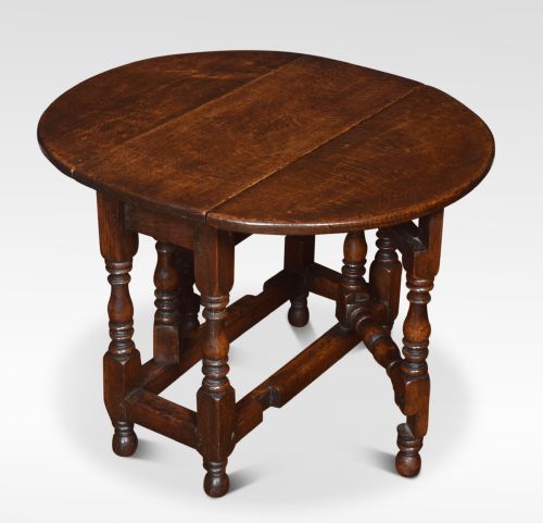SMALL OAK GATE LEG TABLE - ADDITIONAL PHOTO 2