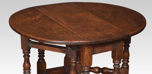 SMALL OAK GATE LEG TABLE - ADDITIONAL PHOTO 5
