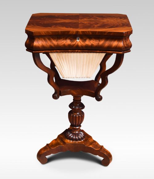 mahogany work table - CATEGORY: ANTIQUE TABLES - DATED 19TH CENTURY