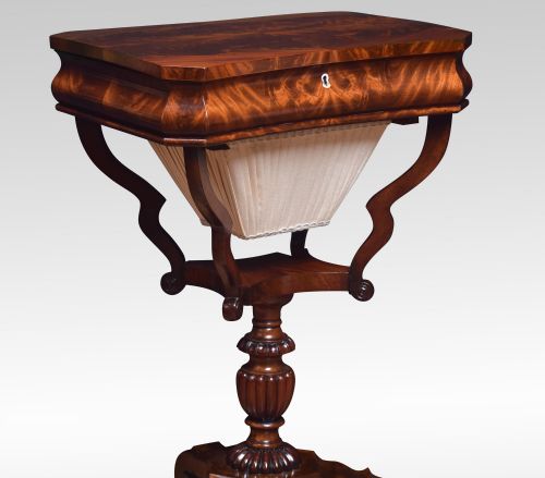 MAHOGANY WORK TABLE - ADDITIONAL PHOTO 2