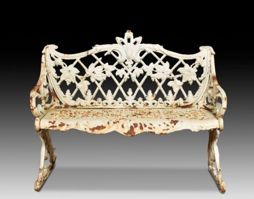 19th century cast iron bench - CATEGORY: ANTIQUE FURNITURE - DATED 19TH CENTURY