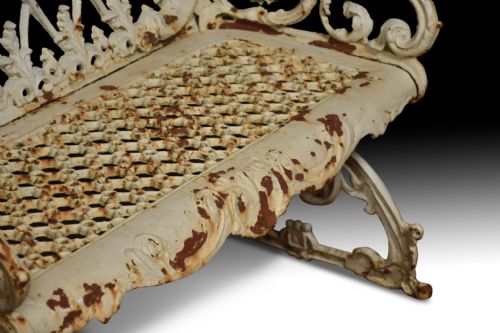 19TH CENTURY CAST IRON BENCH - ADDITIONAL PHOTO 5