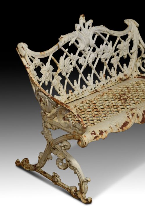 19TH CENTURY CAST IRON BENCH - ADDITIONAL PHOTO 6