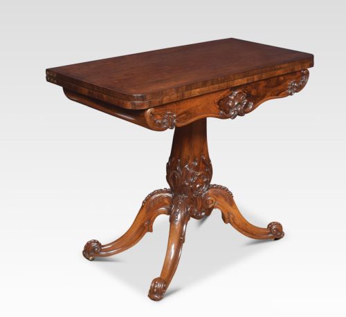 rosewood card table - CATEGORY: ANTIQUE TABLES - DATED 19TH CENTURY