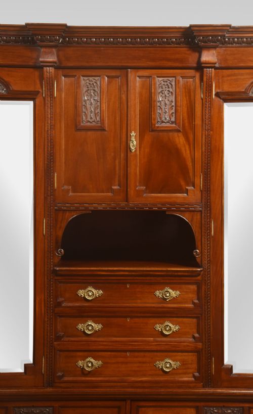 CARVED MAHOGANY COMPACTUM WARDROBE - ADDITIONAL PHOTO 2