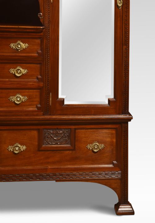 CARVED MAHOGANY COMPACTUM WARDROBE - ADDITIONAL PHOTO 3