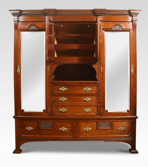 CARVED MAHOGANY COMPACTUM WARDROBE - ADDITIONAL PHOTO 4