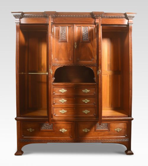 CARVED MAHOGANY COMPACTUM WARDROBE - ADDITIONAL PHOTO 5