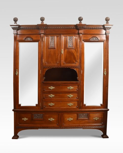 CARVED MAHOGANY COMPACTUM WARDROBE - ADDITIONAL PHOTO 6