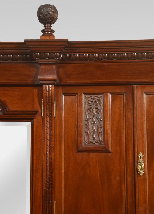CARVED MAHOGANY COMPACTUM WARDROBE - ADDITIONAL PHOTO 7