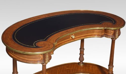 WALNUT KIDNEY SHAPED WRITING TABLE - ADDITIONAL PHOTO 1