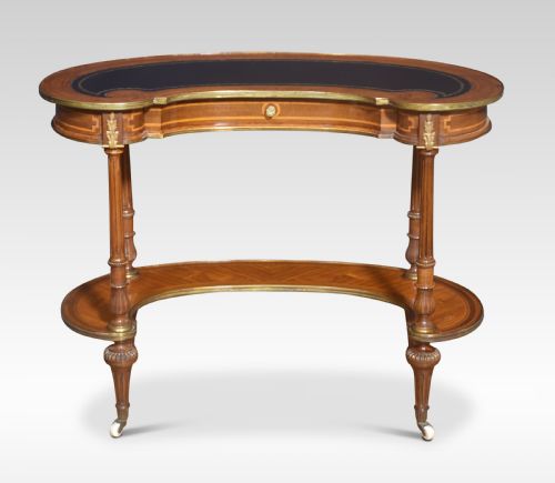 WALNUT KIDNEY SHAPED WRITING TABLE - ADDITIONAL PHOTO 2