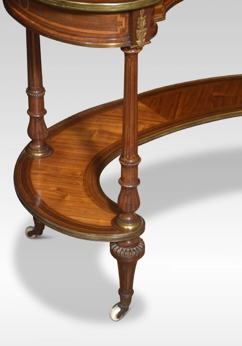 WALNUT KIDNEY SHAPED WRITING TABLE - ADDITIONAL PHOTO 3