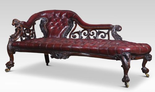 ROSEWOOD ROCOCO REVIVAL CHAISE LONGUE - ADDITIONAL PHOTO 2