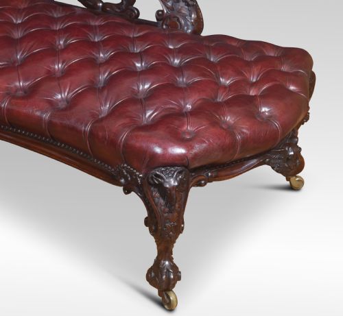 ROSEWOOD ROCOCO REVIVAL CHAISE LONGUE - ADDITIONAL PHOTO 12