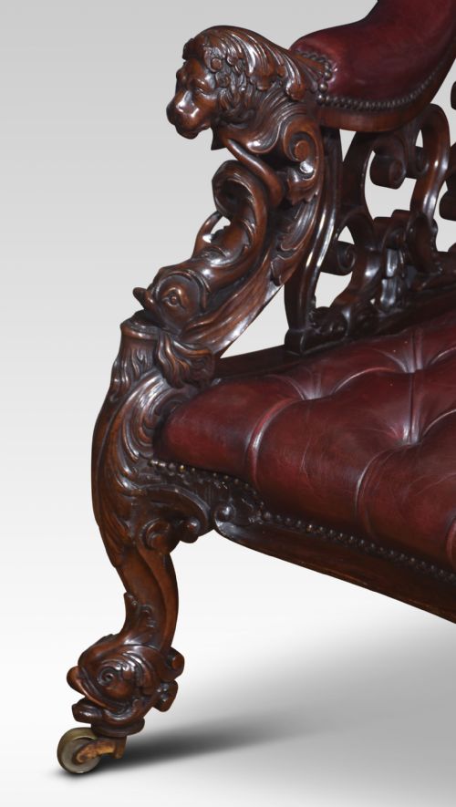 ROSEWOOD ROCOCO REVIVAL CHAISE LONGUE - ADDITIONAL PHOTO 14