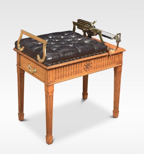 oak and brass jockey scales - CATEGORY: ANTIQUE MISCELLANEOUS - DATED 1900