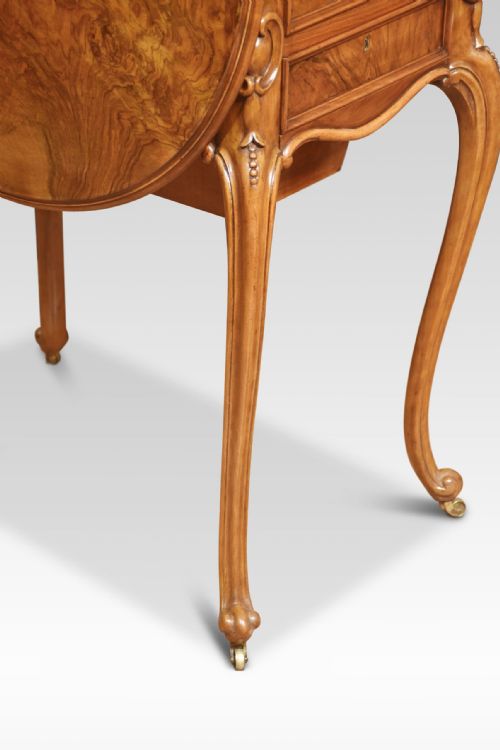 FIGURED WALNUT WORK TABLE - ADDITIONAL PHOTO 2