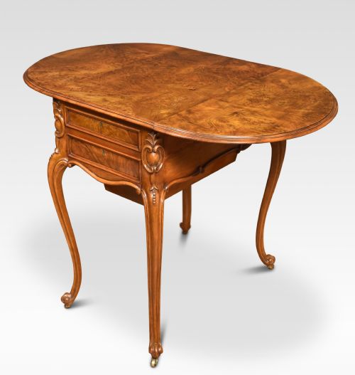 FIGURED WALNUT WORK TABLE - ADDITIONAL PHOTO 4