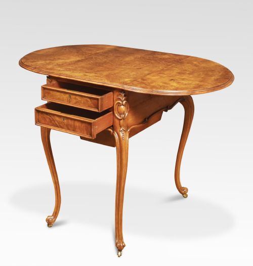 FIGURED WALNUT WORK TABLE - ADDITIONAL PHOTO 7